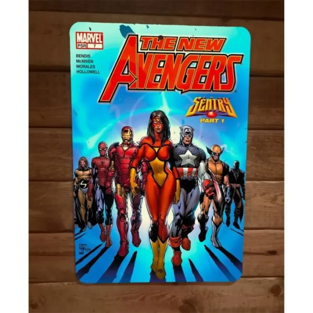 New Avengers #7 Comic Cover‎ 8x12 Metal Wall Sign Poster